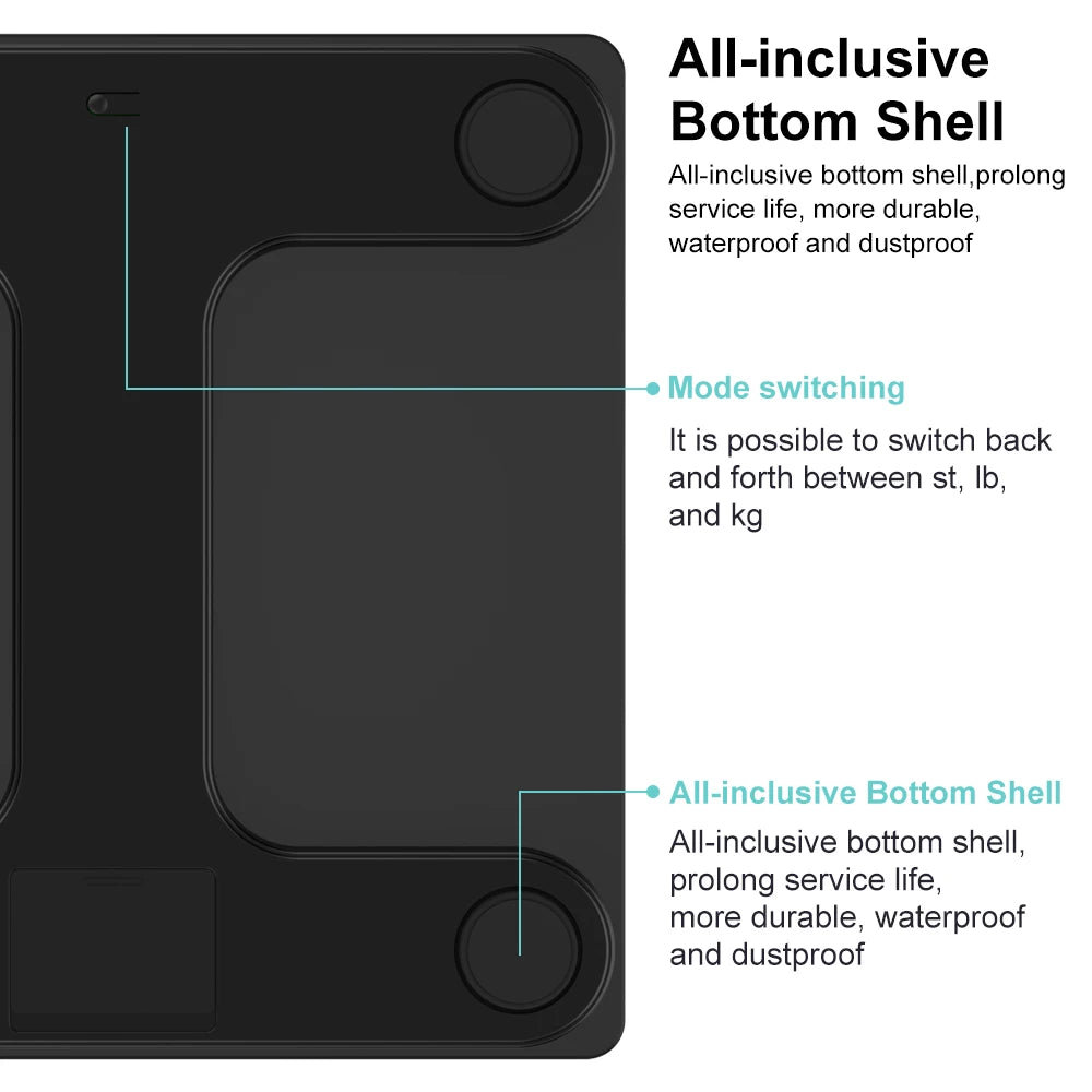 Balança Digital INSMART Personal Body Balance Inteligente para Adultos até 180kg com Medição de Gordura Corporal e Bioimpedância.