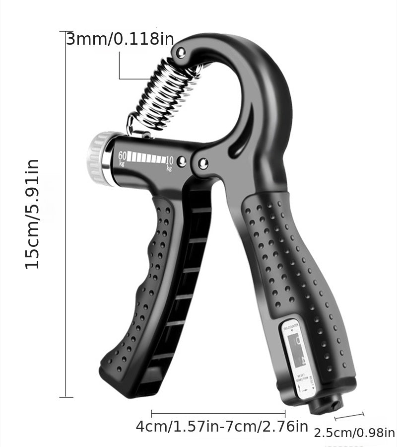 Aparelho de fortalecimento de mãos ajustável de 5 a 60 kg para treino de força, pulsos e antebraços + Treinamento completo para ganho de massa muscular