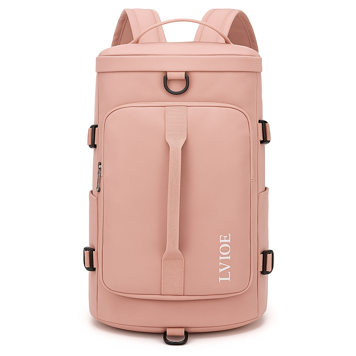 Mochila Travel Academy Sports com compartimento impermeável para sapatos, alça lateral e capacidade de 30 litros.