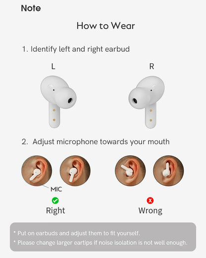 Fone de ouvido Bluetooth QCY T13 V5.1 sem fio TWS com controle por toque, 4 microfones, cancelamento de ruído eletrônico (ENC) para chamadas em HD e aplicativo de personalização.