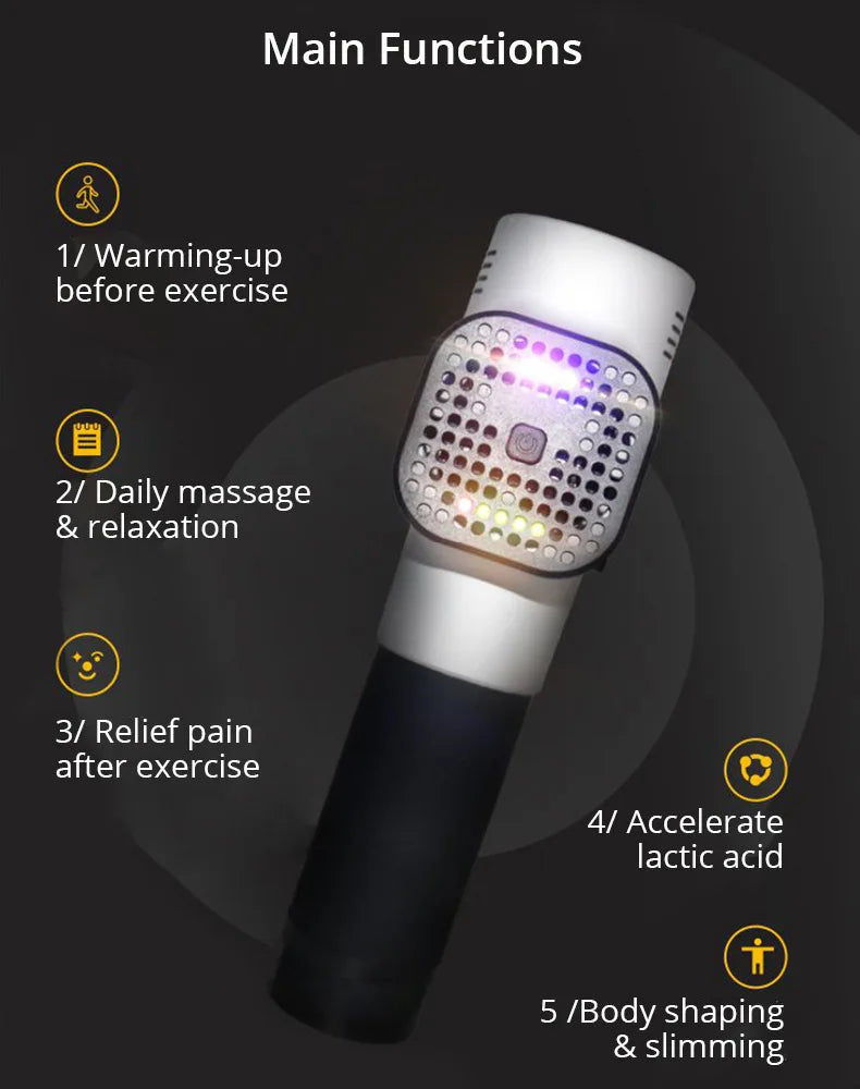 Pistola de Massagem Phoenix A2 para Relaxamento Muscular, Massageador de Tecido Profundo, Terapia Dinâmica, Vibrador, Modelagem Corporal, Alívio da Dor, Massageador para Costas e Pés