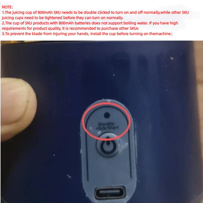 Liquidificador de suco portátil recarregável HOMEFISH, copo pequeno para suco, multifuncional para uso doméstico e externo, prepara até 2 xícaras de suco.