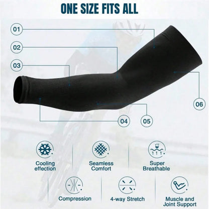 Conjunto de 3 pares de mangas de proteção solar unissex em seda gelada, ideais para o verão, perfeitas para atividades ao ar livre como andar de bicicleta, dirigir e pescar.