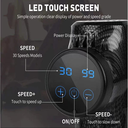 Pistola de Massagem Phoenix A2 para Relaxamento Muscular, Massageador de Tecido Profundo, Terapia Dinâmica, Vibrador, Modelagem Corporal, Alívio da Dor, Massageador para Costas e Pés