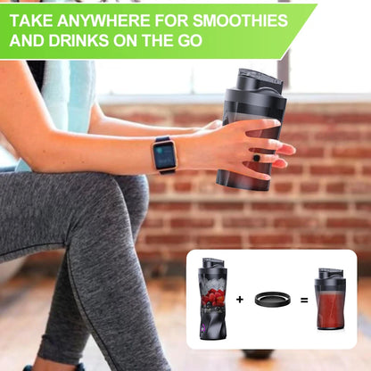 Liquidificador elétrico portátil para frutas frescas, 700ml, multifuncional, recarregável via USB, ideal para preparar smoothies e bebidas ao ar livre.