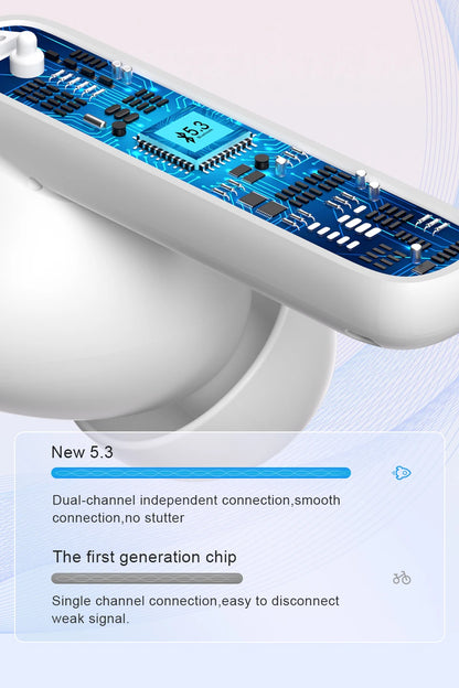 Fones de ouvido sem fio QCY T13 ANC Bluetooth 5.3 com cancelamento de ruído ativo, 4 microfones, fone de ouvido intra-auricular para jogos.