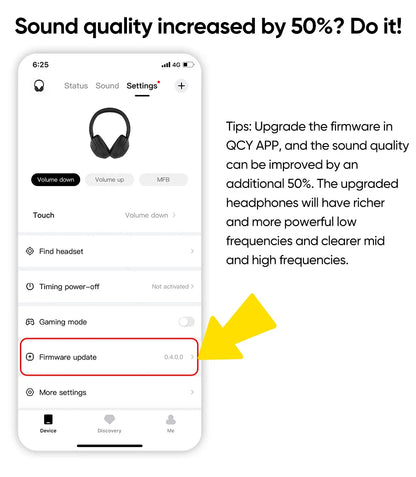 Fones de ouvido sem fio QCY H3 ANC Bluetooth 5.4 com áudio de alta resolução, cancelamento de ruído ativo híbrido de 43dB e bateria de 60h.