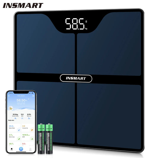 Balança Digital INSMART Personal Body Balance Inteligente para Adultos até 180kg com Medição de Gordura Corporal e Bioimpedância.