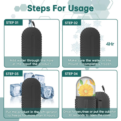 Conjunto de rolo facial de gelo para cuidados com a pele (1/2/3 peças), conjunto de rolo facial Gua Sha.Massage Roller Lifting Contouring