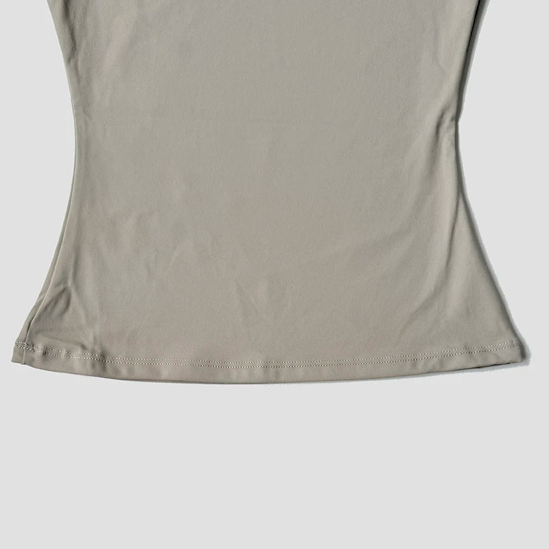 Conjunto de Yoga Esportivo Feminino Sem Costura, em Malha, para Academia, Fitness, com Top Cropped de Manga Curta e Legging Curta.