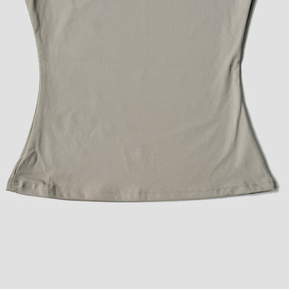 Conjunto de Yoga Esportivo Feminino Sem Costura, em Malha, para Academia, Fitness, com Top Cropped de Manga Curta e Legging Curta.