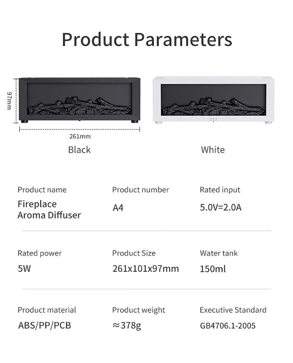Umidificador de aromas com difusor de óleos essenciais e chama, umidificador de ar para aromaterapia com luz RGB e controle remoto.