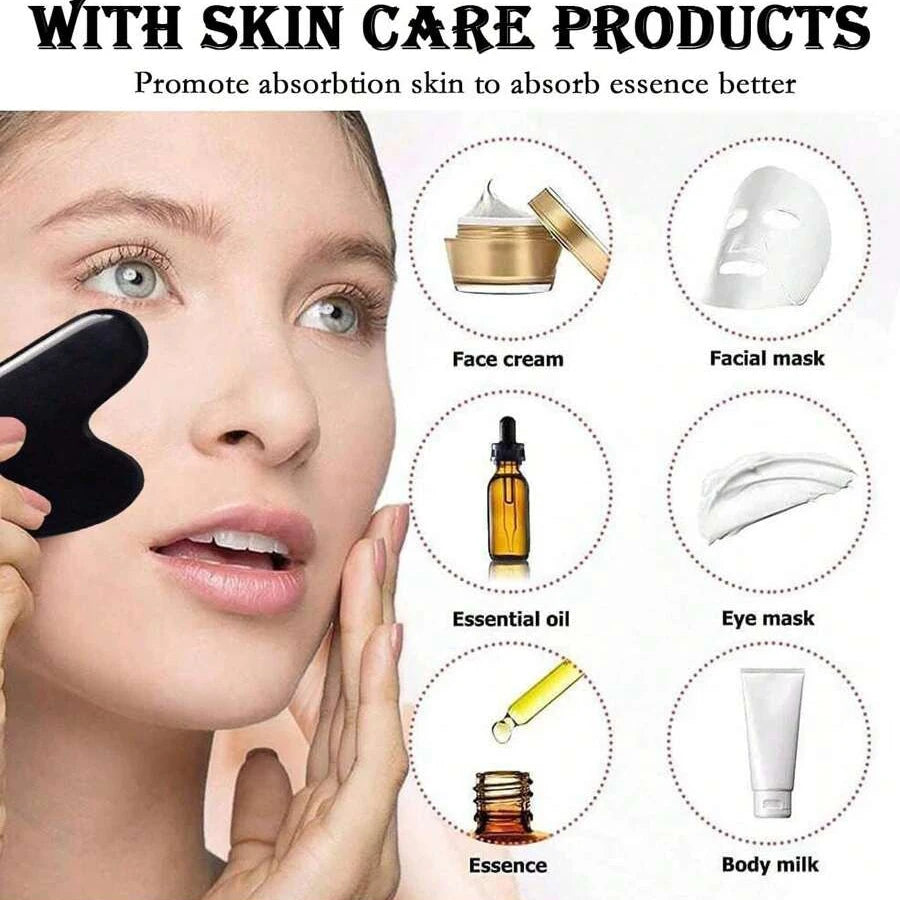 Conjunto de rolo facial de gelo para cuidados com a pele (1/2/3 peças), conjunto de rolo facial Gua Sha.Massage Roller Lifting Contouring