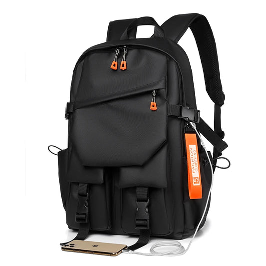 Mochila masculina de luxo, de alta qualidade, com grande capacidade e material impermeável. Ideal para viagens, estudos e treinos. Design moderno, confortável e resistente, perfeita para o dia a dia.