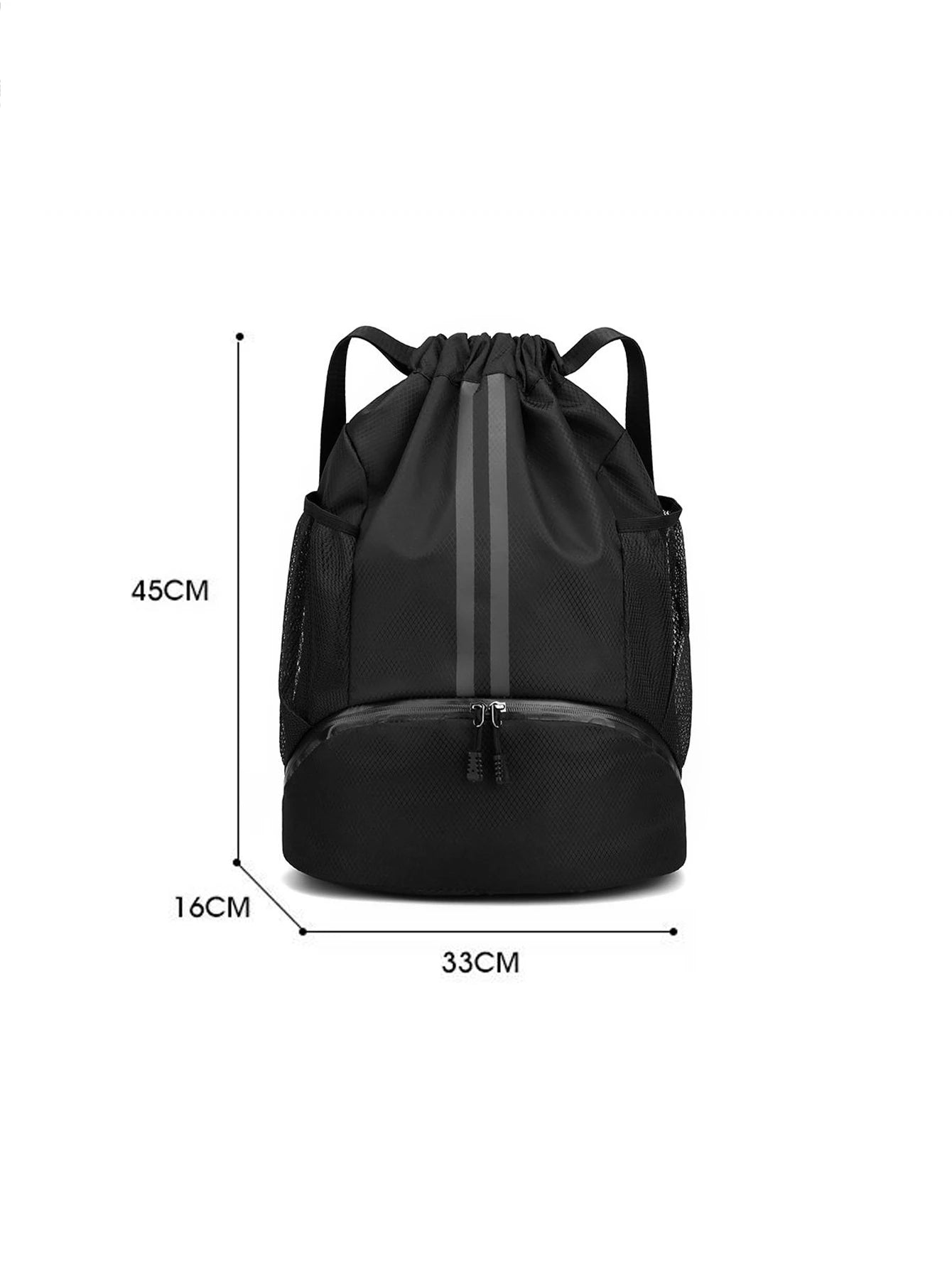 Mochila para basquete, mochila para natação, mochila feminina com divisórias para itens secos e molhados, mochila esportiva, mochila com cordão para treino e fitness.