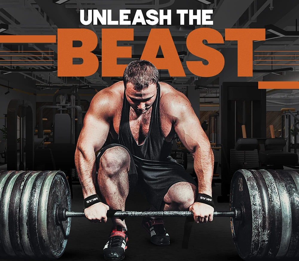 Suporte de pulso para levantamento de peso, crossfit, musculação, kettlebell, halteres e exercícios de força.