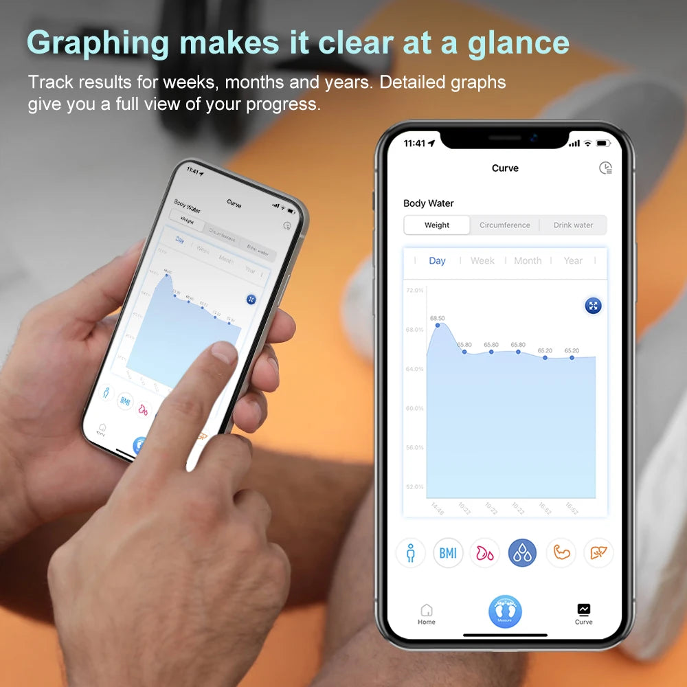 Balança Digital INSMART Personal Body Balance Inteligente para Adultos até 180kg com Medição de Gordura Corporal e Bioimpedância.