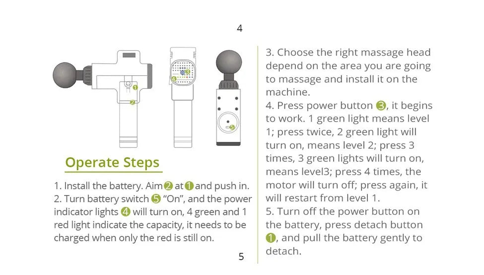 Pistola de Massagem Phoenix A2 para Relaxamento Muscular, Massageador de Tecido Profundo, Terapia Dinâmica, Vibrador, Modelagem Corporal, Alívio da Dor, Massageador para Costas e Pés