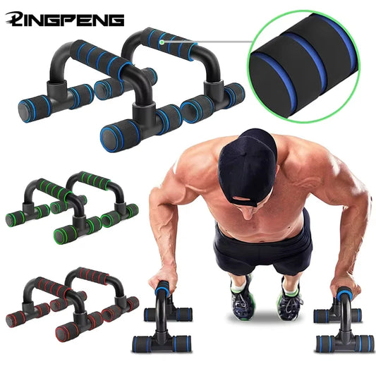1 par de barras de flexão em formato de U para exercícios de ginástica, com apoio para as mãos e esponja, ideal para treinamento muscular, flexões, exercícios para o peito e musculação em casa.