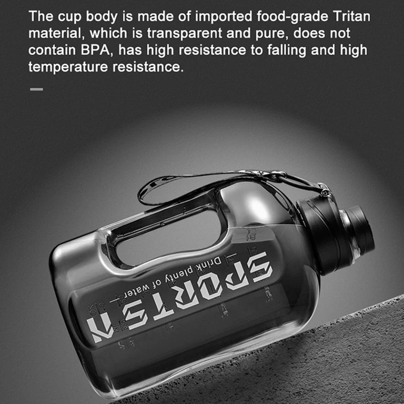 Garrafa Térmica de 2,7/1,7L com Canudo - Ideal para Academia, Viagens, Caminhadas e Camping - Garrafa de Água Quente à Prova de Vazamentos para Homens e Mulheres