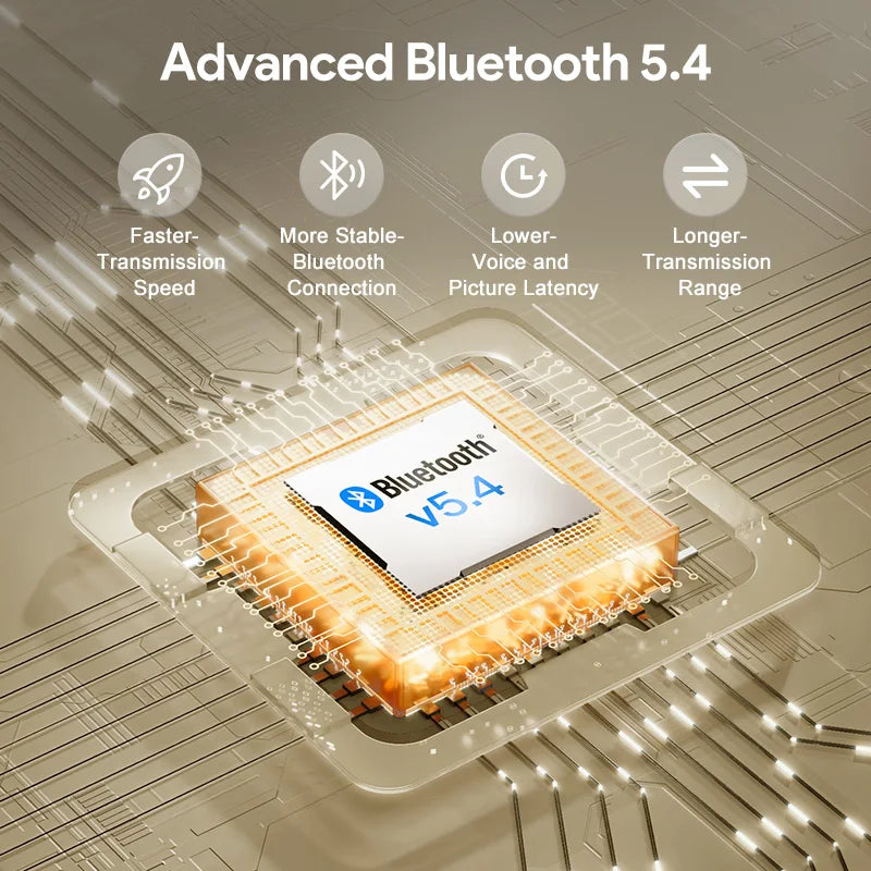 Fones de ouvido sem fio QCY H3 ANC Bluetooth 5.4 com áudio de alta resolução, cancelamento de ruído ativo híbrido de 43dB e bateria de 60h.