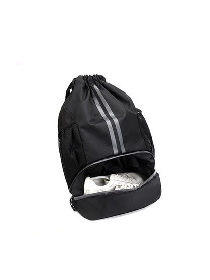 Mochila para basquete, mochila para natação, mochila feminina com divisórias para itens secos e molhados, mochila esportiva, mochila com cordão para treino e fitness.