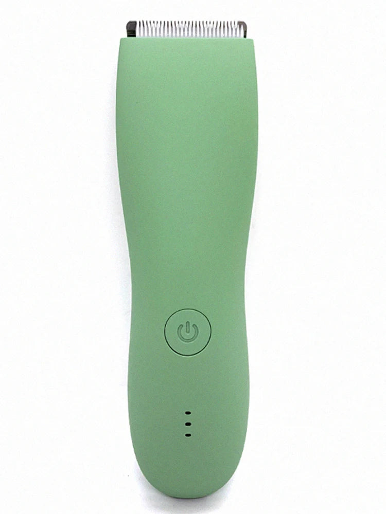 Aparador de pelos corporais masculino, aparador de pelos pubianos, lâmina de cerâmica substituível, barbeador elétrico à prova d'água.