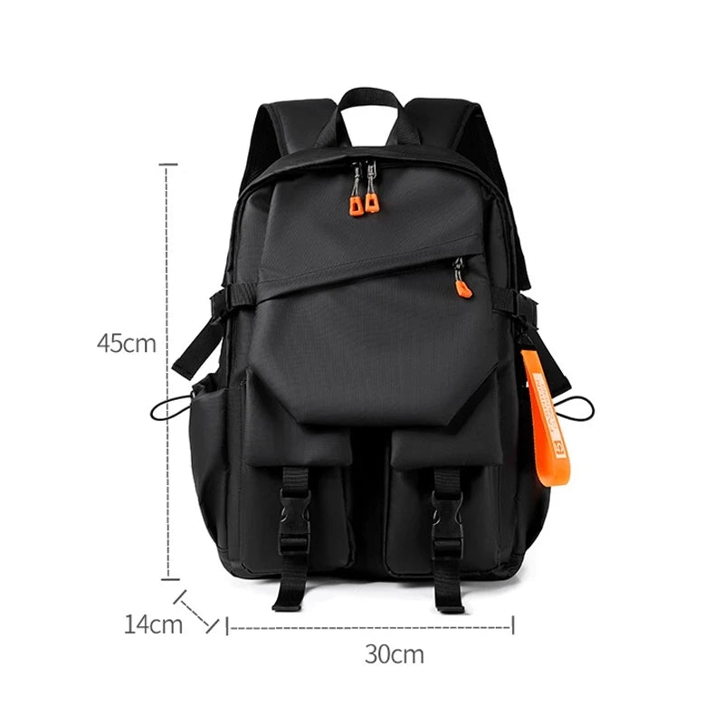 Mochila masculina de luxo, de alta qualidade, com grande capacidade e material impermeável. Ideal para viagens, estudos e treinos. Design moderno, confortável e resistente, perfeita para o dia a dia.