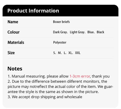 Conjunto de 4 cuecas boxer masculinas, macias, esportivas e respiráveis, para todas as estações, com estampa moderna e estilosa.