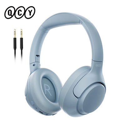 Fones de ouvido sem fio QCY H3 ANC Bluetooth 5.4 com áudio de alta resolução, cancelamento de ruído ativo híbrido de 43dB e bateria de 60h.
