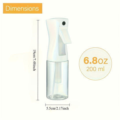 Conjunto de 1 Frasco Spray de Névoa Contínua - Pulverizador de Névoa Ultrafina | Frasco Spray de Água para Cabelo | Frascos Spray para Cabelo para Estilização, Limpeza, Salões de Beleza - 200 ml/300 ml
