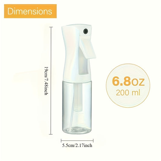 Conjunto de 1 Frasco Spray de Névoa Contínua - Pulverizador de Névoa Ultrafina | Frasco Spray de Água para Cabelo | Frascos Spray para Cabelo para Estilização, Limpeza, Salões de Beleza - 200 ml/300 ml